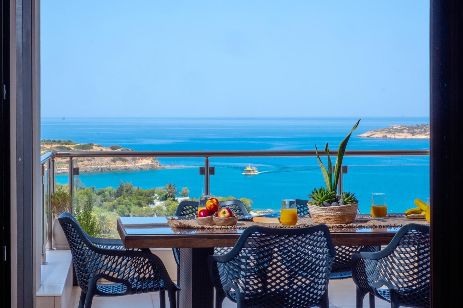 דירות Ágios Nikólaos Thea Panoramic Sea View מראה חיצוני תמונה